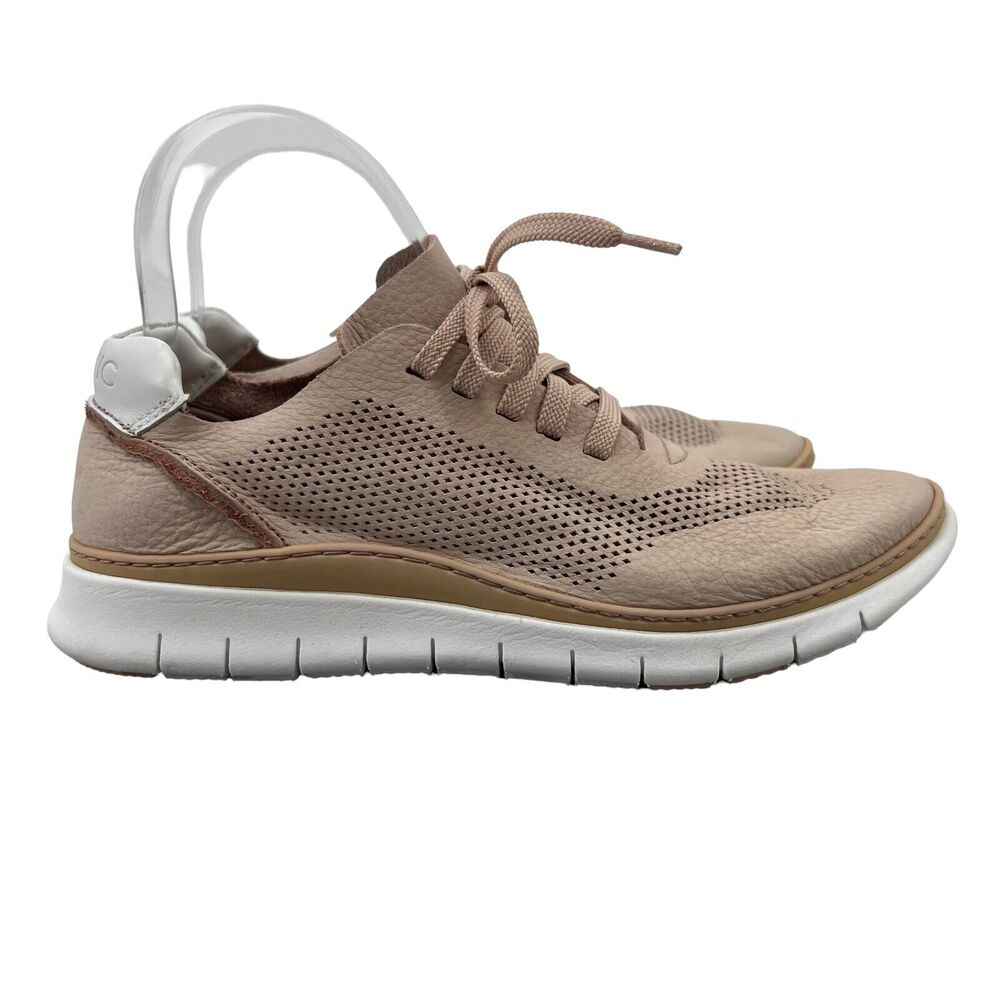 Vionic Fresh Joey Sneakers Womens 7 Blush Pink Leather Lightweight Perf Athletic
